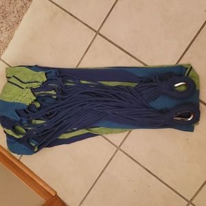 Freeport Park Riley Cotton Hammock in blue and greens